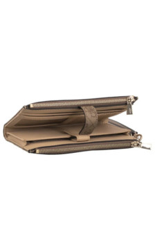 Guess Laurel II Slg Dbl Zip Organizer SWSG74 59157 Latte Logo (GU861-c) handbag