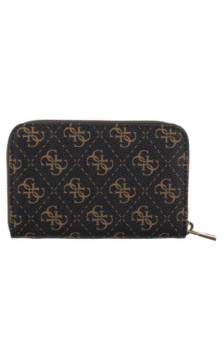 Guess Laurel II Slg Med Zip Around SWQL74 59140 Brown Logo (GU863-a) handbag