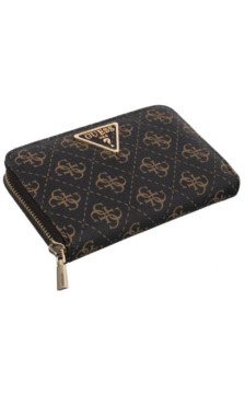 Guess Laurel II Slg Med Zip Around SWQL74 59140 Brown Logo (GU863-a) handbag