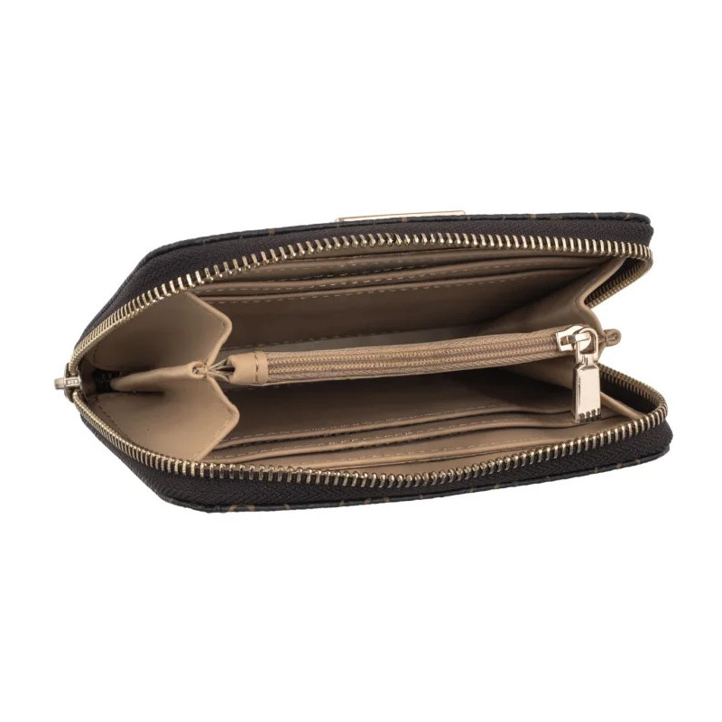 Guess Laurel II Slg Med Zip Around SWQL74 59140 Brown Logo (GU863-a) handbag