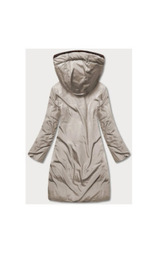 LONG JACKET WITH HOOD BLACK (PM7231) striukė