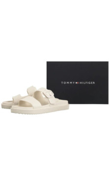 Tommy Hilfiger TH Light Double Strap Sandal Soft Cream FW0FW08953 AEO (TH1444-a) Women's Shoes/Flip Flops