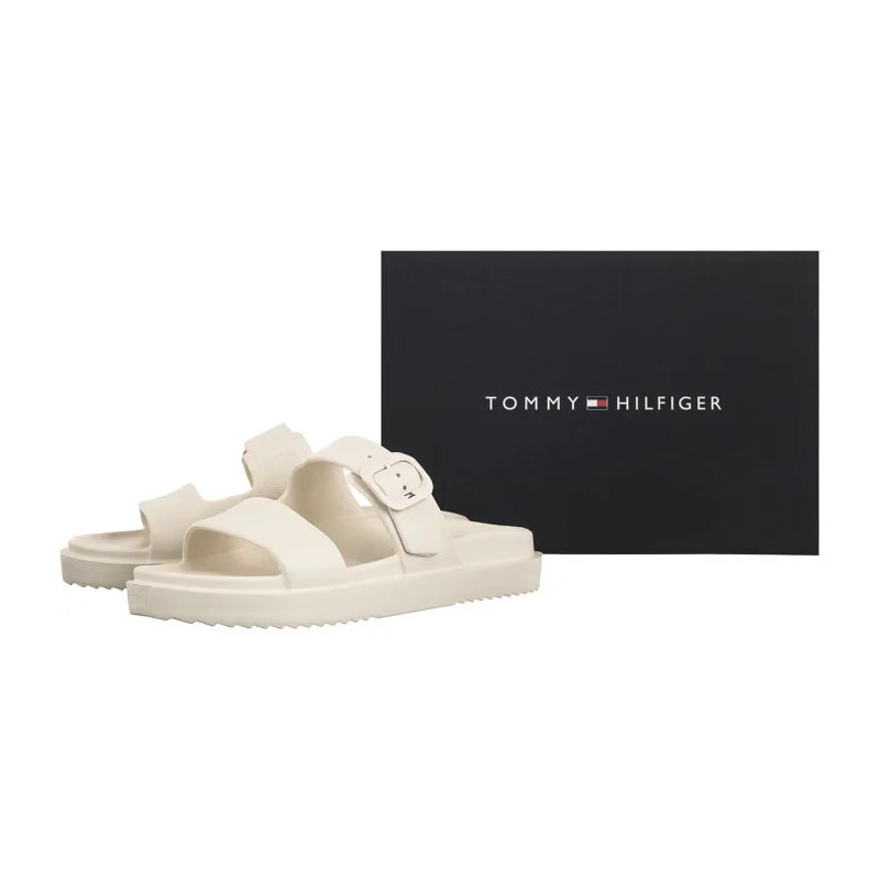 Tommy Hilfiger TH Light Double Strap Sandal Soft Cream FW0FW08953 AEO (TH1444-a) Women's Shoes/Flip Flops