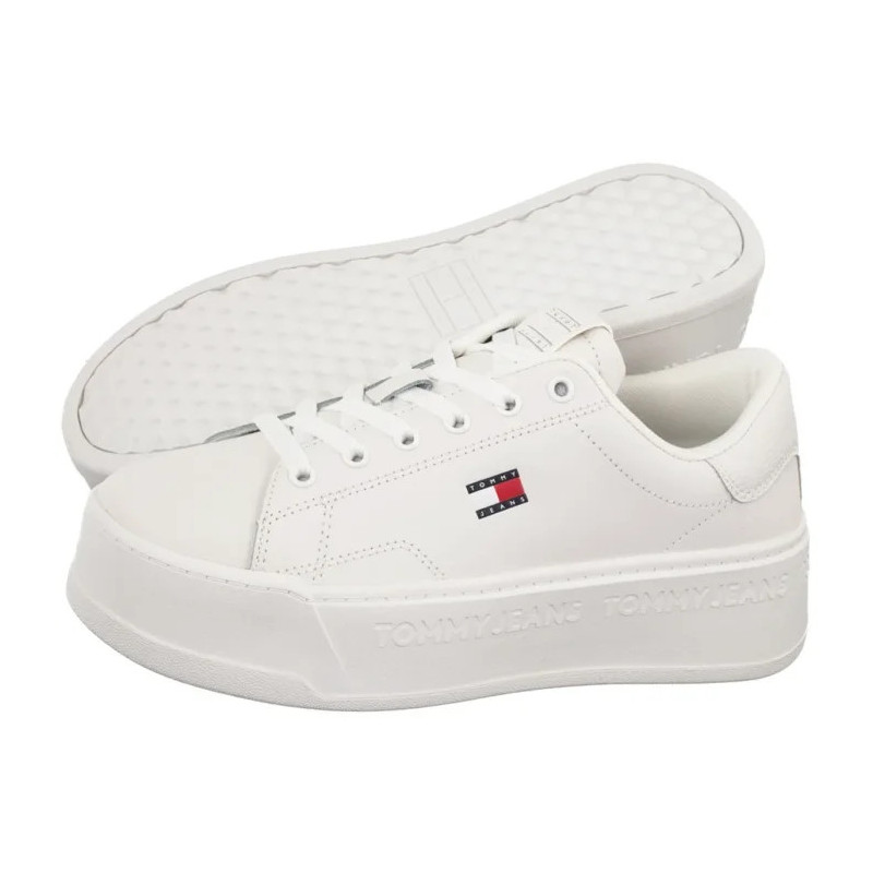 Tommy Hilfiger Tjw Script Cupsole Flatform Ecru EN0EN02961 YBL (TH1448-a) sports Shoes