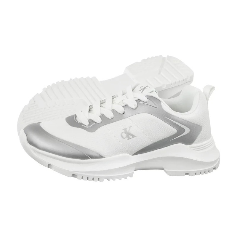 Calvin Klein Low Cut Lace-Up Sneaker Silver/White V3A9-83233-1844X059 (CK729-a) sports Shoes