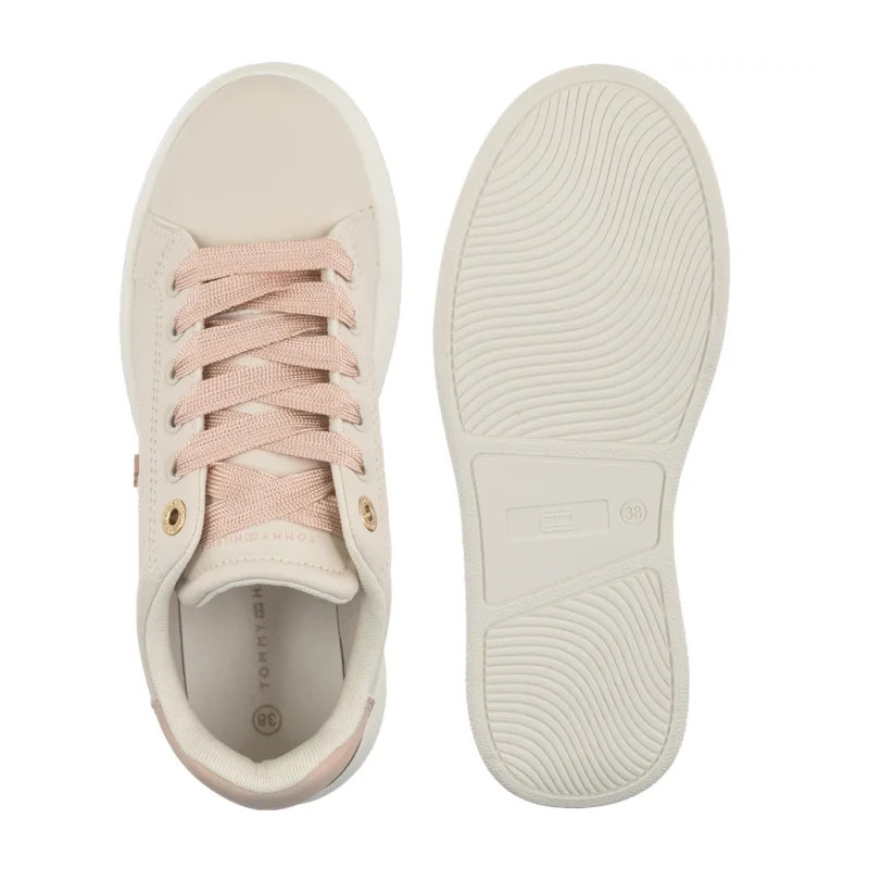 Tommy Hilfiger Low Cut Lace-Up Sneaker Milk/Nude T3A9-34253-1355B172   (TH1449-a) sports Shoes