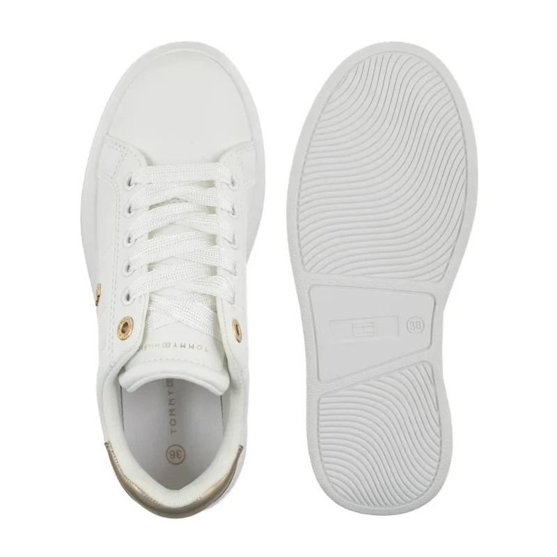 Tommy Hilfiger Low Cut Lace-Up Sneaker White/Platinium T3A9-34253-1355X048 (TH1449-b) sports Shoes
