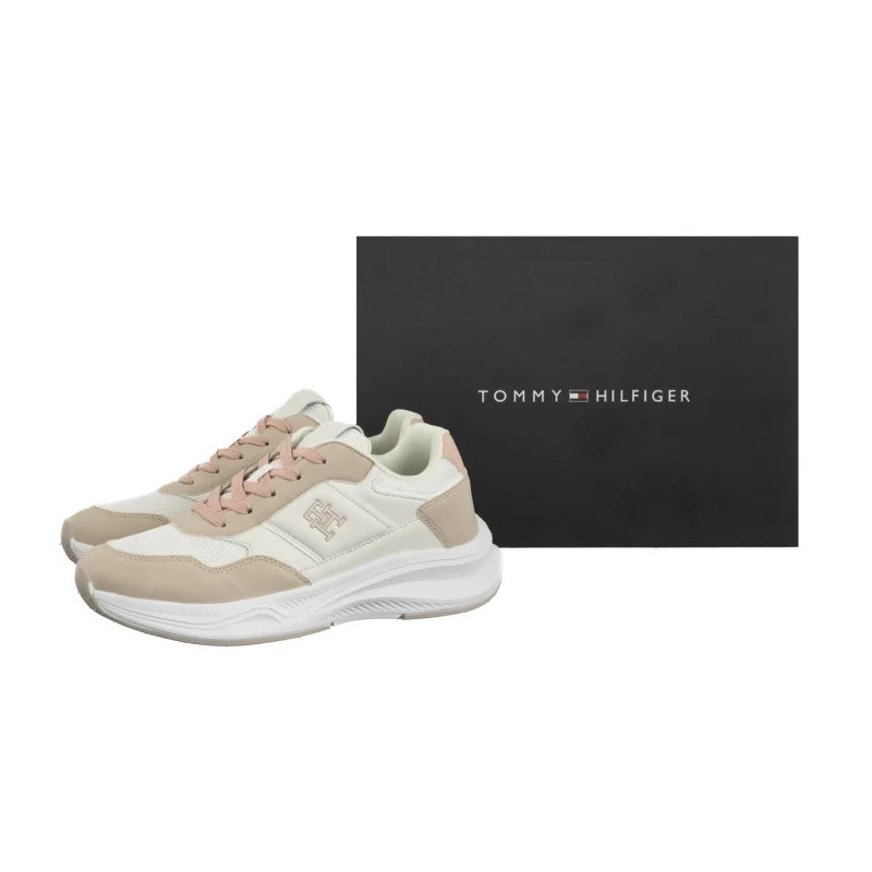 Tommy Hilfiger Low Cut Lace-UP Sneaker Off White/Nude T3A9-34368-1748A708 (TH1452-a) sports Shoes