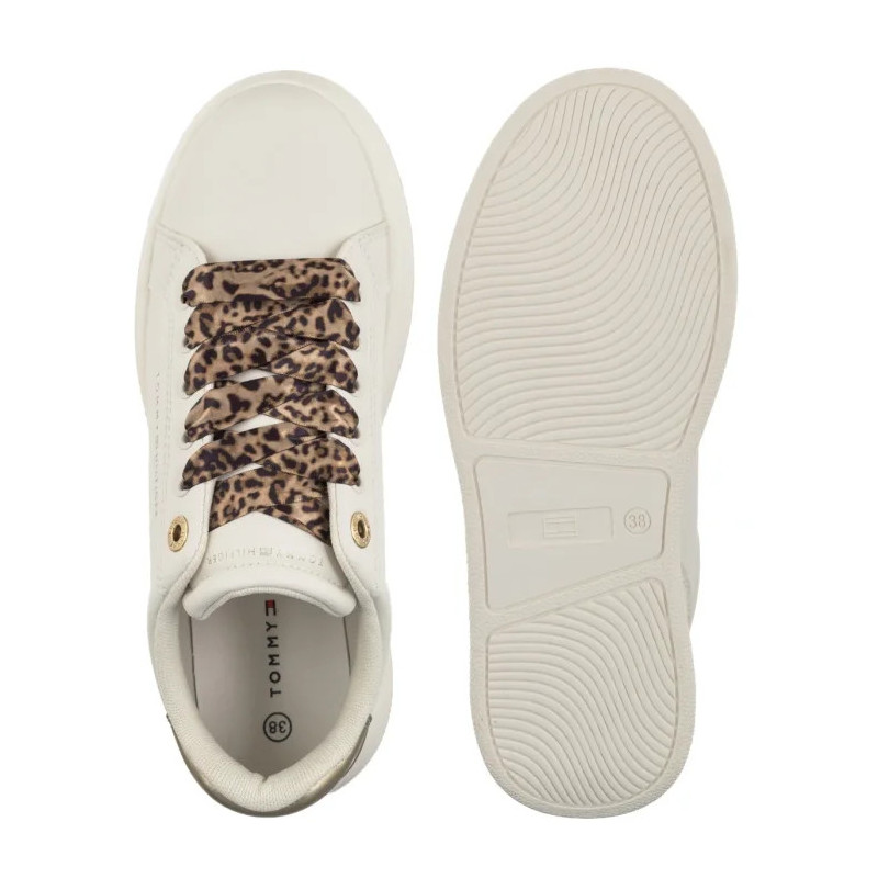 Tommy Hilfiger Low Cut Lace-Up Sneaker Off White/Platinum T3A9-34255-1355X024 (TH1453-a) sports Shoes