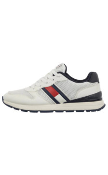 Tommy Hilfiger Flag Low Cut Lace-Up Sneaker White/Blue T3X9-34375-1697X336 (TH1454-a) sports Shoes