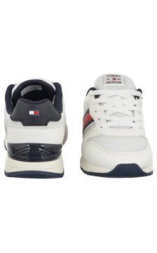 Tommy Hilfiger Flag Low Cut Lace-Up Sneaker White/Blue T3X9-34375-1697X336 (TH1454-a) sports Shoes