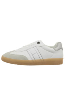 Tommy Hilfiger Low Cut Lace-Up Sneaker White/Silver T3A9-34242-1269X025 (TH1455-a) sports Shoes