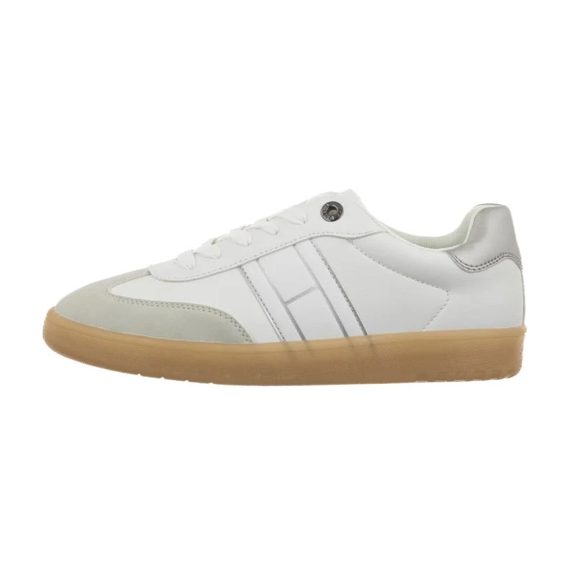 Tommy Hilfiger Low Cut Lace-Up Sneaker White/Silver T3A9-34242-1269X025 (TH1455-a) sports Shoes