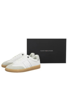Tommy Hilfiger Low Cut Lace-Up Sneaker White/Silver T3A9-34242-1269X025 (TH1455-a) sports Shoes