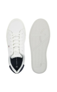 Tommy Hilfiger Low Cut Lace-Up Sneaker White/Blue T3X9-34350-1355X336 (TH1456-a) sports Shoes