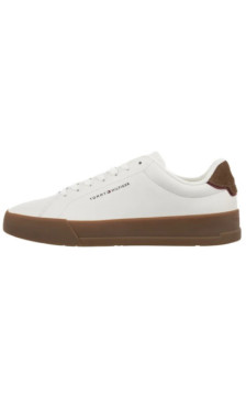 Tommy Hilfiger TH Court Lth Detail Ess Ecru/Regatta Red FM0FM05367 0LF (TH1219-e) sports shoes