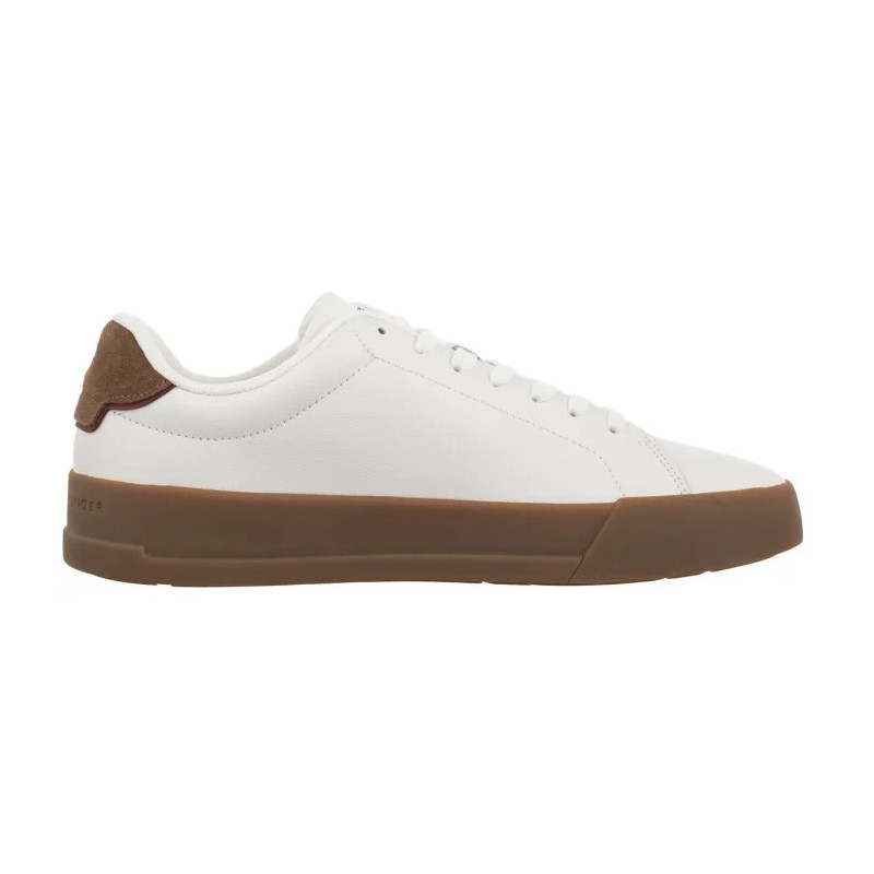 Tommy Hilfiger TH Court Lth Detail Ess Ecru/Regatta Red FM0FM05367 0LF (TH1219-e) sports shoes