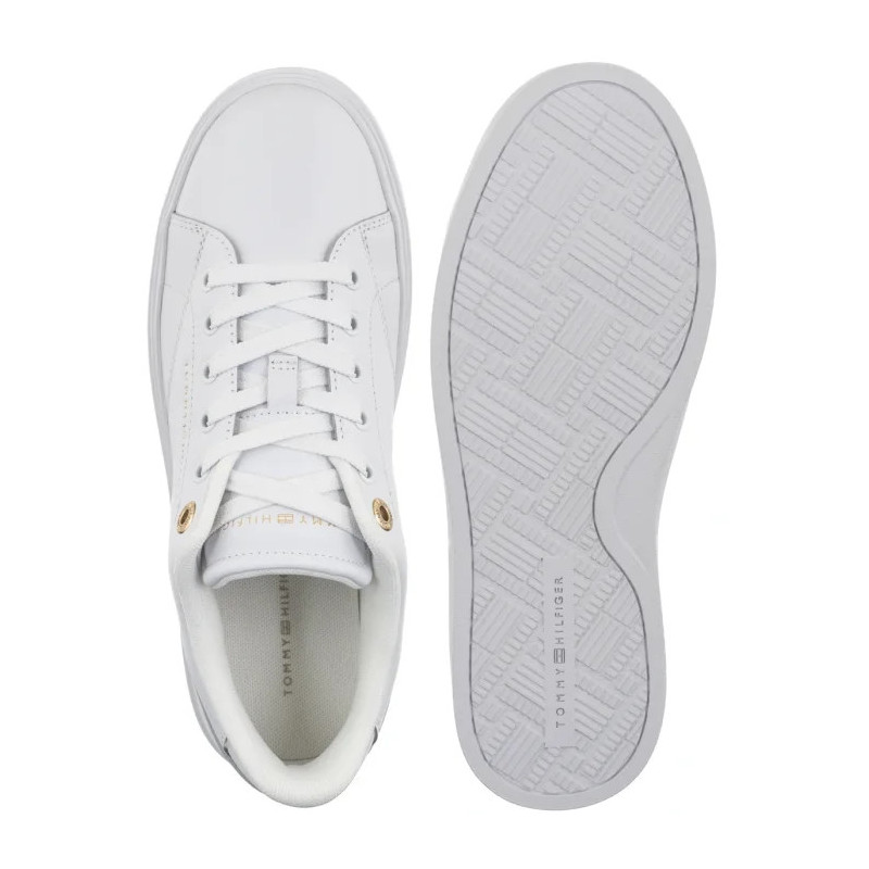 Tommy Hilfiger Th Feminine Cupsole Leather White FW0FW09105 YBS (TH1457-a) sports Shoes