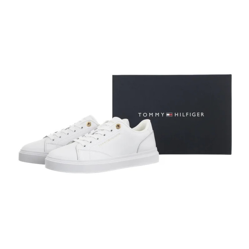Tommy Hilfiger Th Feminine Cupsole Leather White FW0FW09105 YBS (TH1457-a) sports Shoes