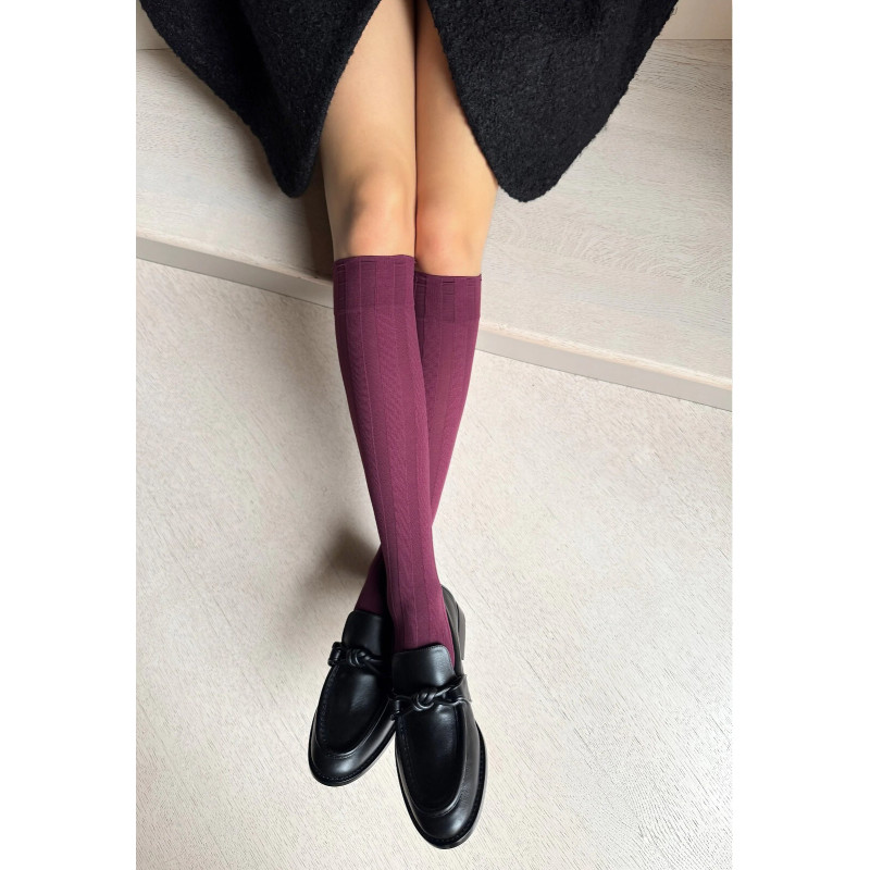 Veneziana knee-high socks with microfiber