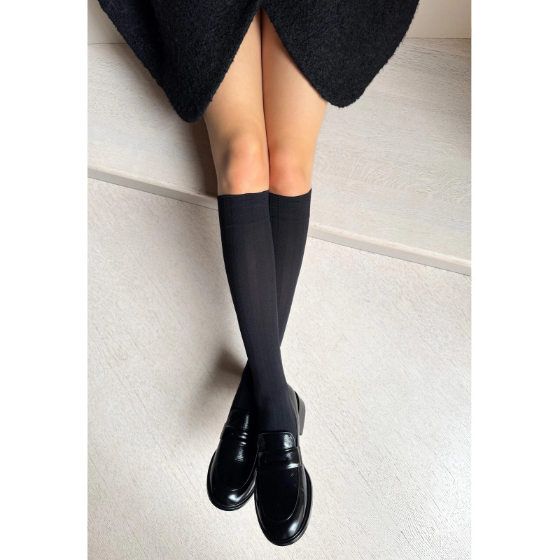 Veneziana knee-high socks with microfiber