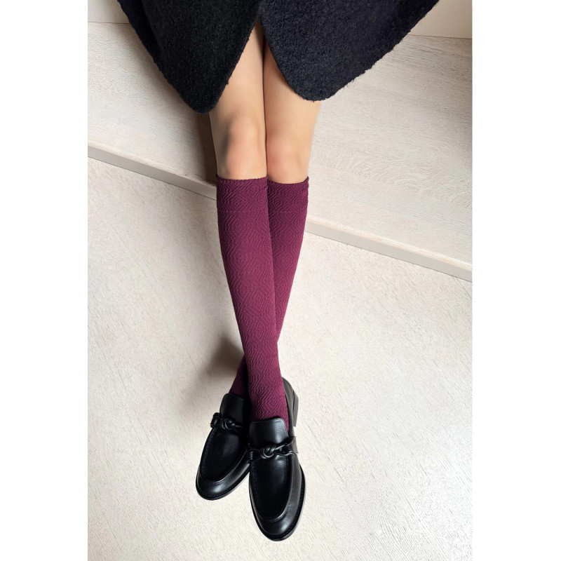 Veneziana knee-high socks with microfiber