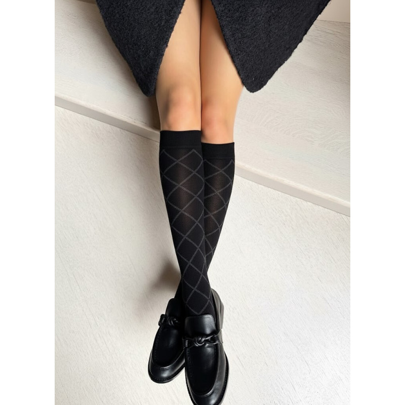 Veneziana knee-high socks with microfiber