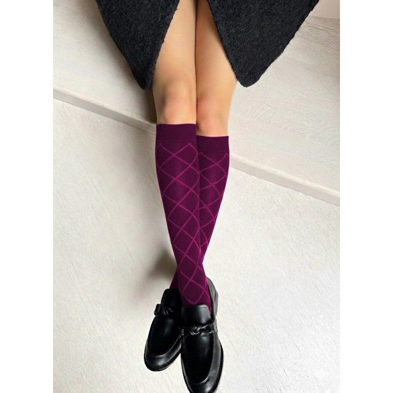 Veneziana knee-high socks with microfiber