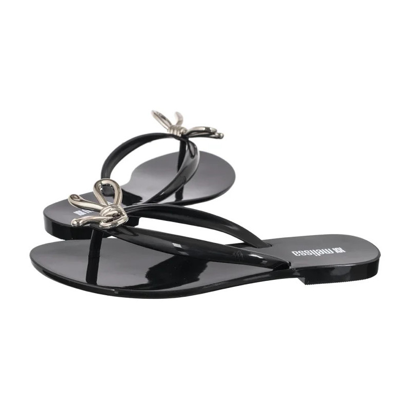 Melissa Harmonic Iris Ad 37847/BQ802 Black/Silver (ML382-a) flip flops