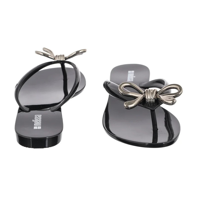 Melissa Harmonic Iris Ad 37847/BQ802 Black/Silver (ML382-a) flip flops