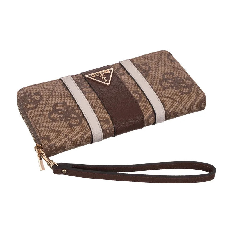 Guess Laurel II Slg Lrg Zip Around SWSS74 59146 Latte Logo/Brown (GU865-a) handbag