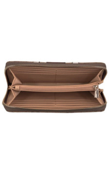 Guess Laurel II Slg Lrg Zip Around SWSS74 59146 Latte Logo/Brown (GU865-a) handbag