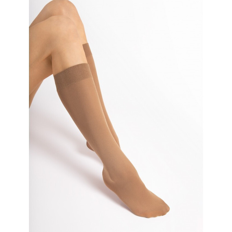 Fiore knee-high socks with microfiber