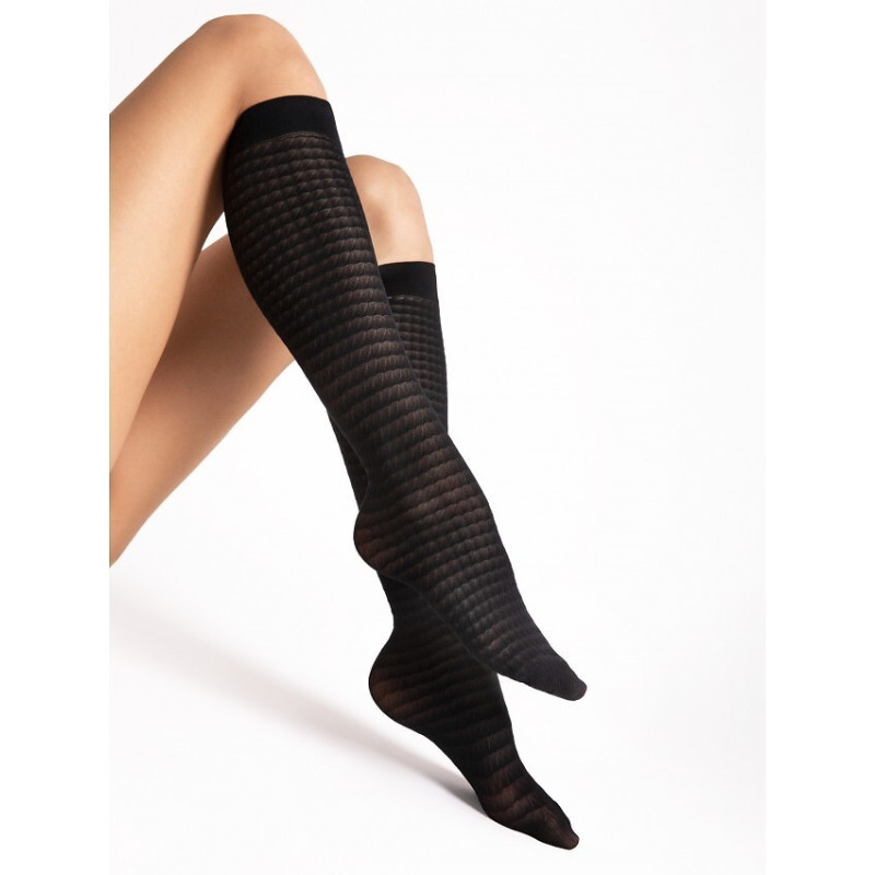 Fiore knee-high socks with microfiber