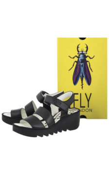 FLY London Bexy575fly Mousse Black P501575001 (FL432-a) shoes