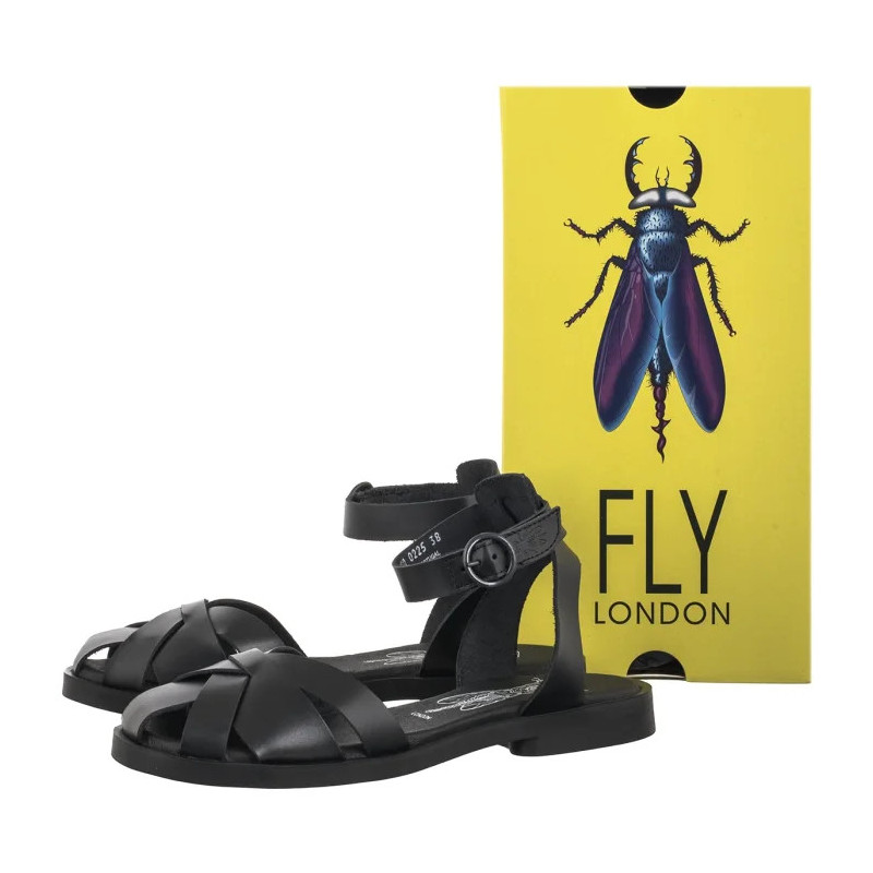 FLY London Alli409fly Bridle Black P145409000 (FL435-a) sandals