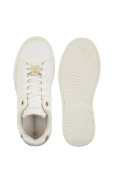 Tommy Hilfiger Low Cut Lace-Up Sneaker Off White/Platinium T3A9-34252-1355X024 (TH1471-a) sports Shoes