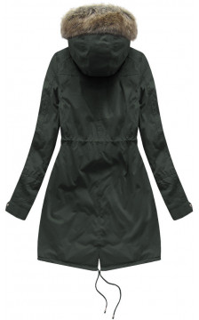 FUR HOODED PARKA ARMY (7602BIG) striukė
