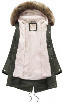 HOODED PARKA WITH LINER ARMY (7626BIG) striukė