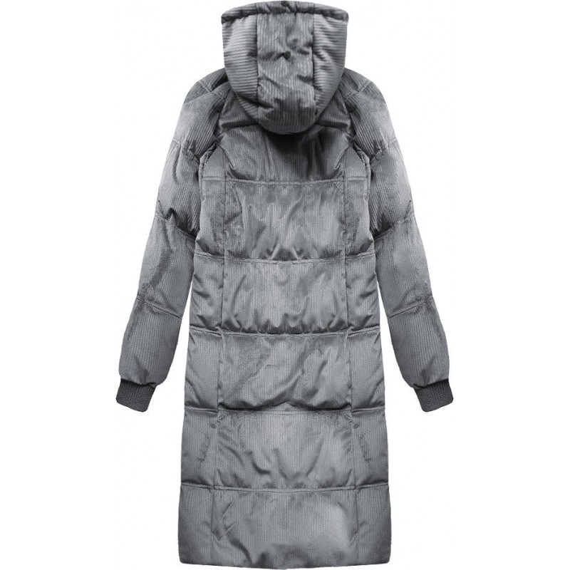  STRIPED JACKET WITH HOOD GRAY (7763) striukė