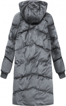 STRIPED JACKET WITH HOOD GRAY (7764) striukė