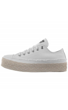 Converse CT All Star Espadrille OX White/Black/Natural 567686C (CO431-a) bateliai