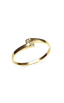 Gold ring 1100003(Au-Y)_CZ, Yellow Gold 585°, Zirkons