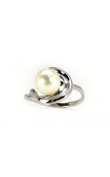 Gold ring 1100047(Au-W)_PE, White Gold 585°, Fresh-water Pearl