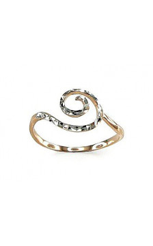 Gold ring 1100075(Au-R+PRh-W), Red Gold 585°, Rhodium (Plating)