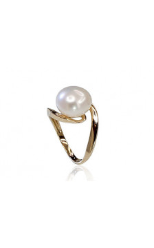 Gold ring 1100117(Au-Y)_PE, Yellow Gold 585°, Fresh-water Pearl