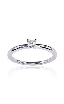 Gold ring 1100153(Au-W)_DI, White Gold 585°, Diamonds