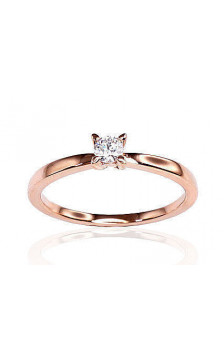 Gold ring 1100154(Au-R)_DI, Red Gold 585°, Diamonds