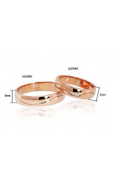 Gold wedding ring 1100543(Au-R)_CZ, Red Gold 585°, Zirkons