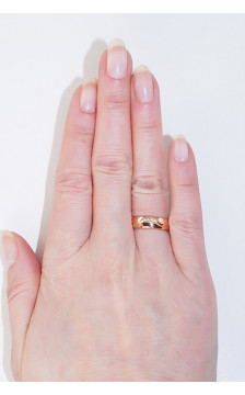 Gold wedding ring 1100543(Au-R)_CZ, Red Gold 585°, Zirkons